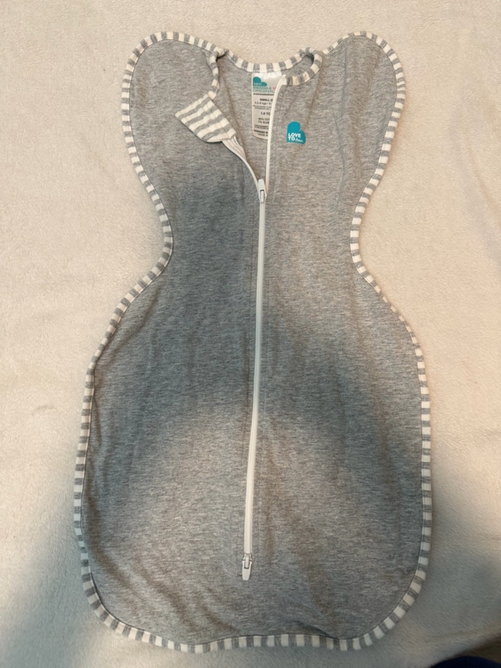 Love to Dream Gray Baby Swaddle Sleep Sack - 1.0 TOG